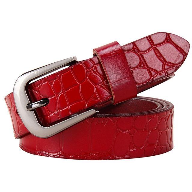 BHK™ Genuine Leather Crocodile Belt  for Women - Image 5
