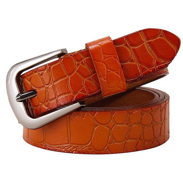 BHK™ Genuine Leather Crocodile Belt  for Women - Image 7