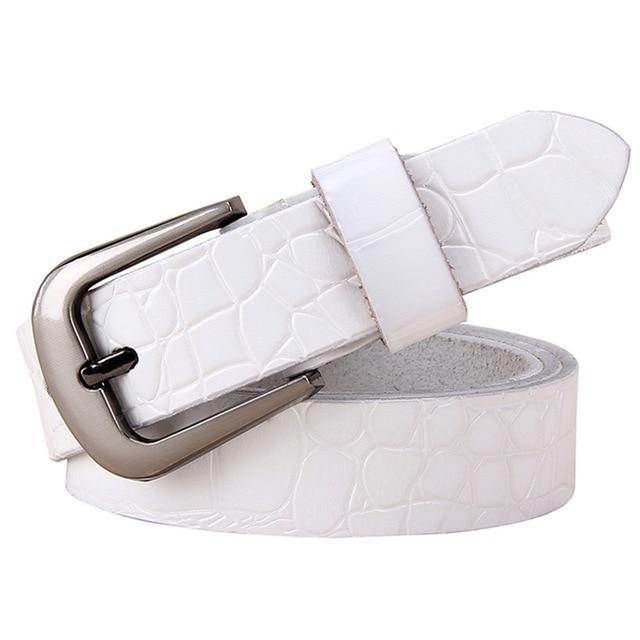 BHK™ Genuine Leather Crocodile Belt  for Women - Image 9