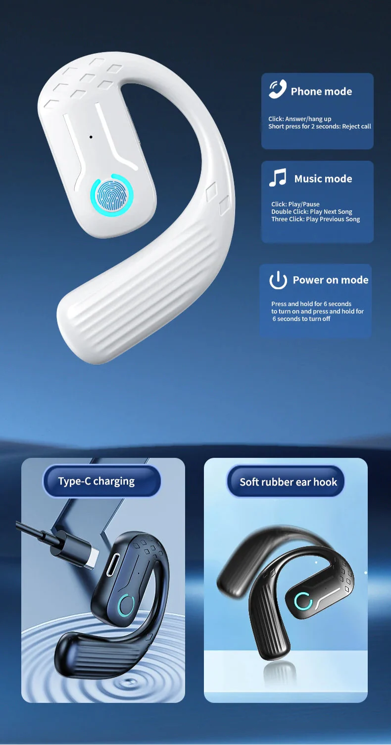 Comfort-Fit 180°Rotation Crystal Clear Calls & ENC Noise Reduction Stereo Sound Headset - Image 15