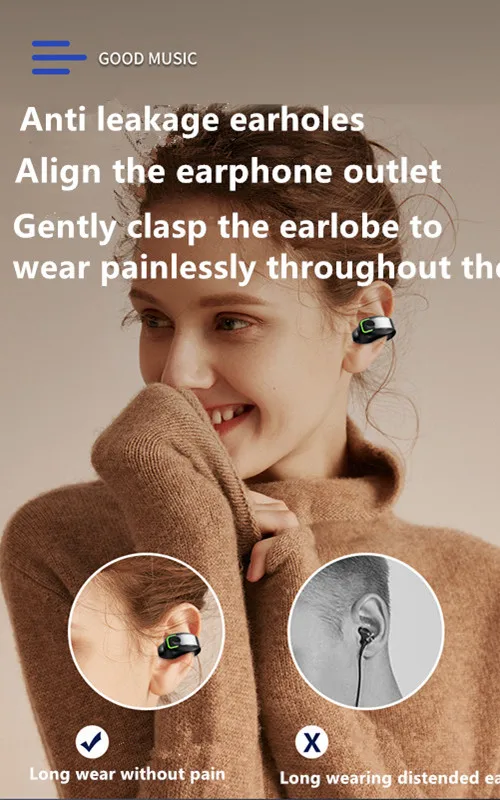 Open-Ear HD Sound Noise Reduction & Low Latency Clip-On Earphone - Image 21