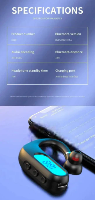 Led Digital Display HD Sound & Noise Reduction In-Ear Headset - Image 20