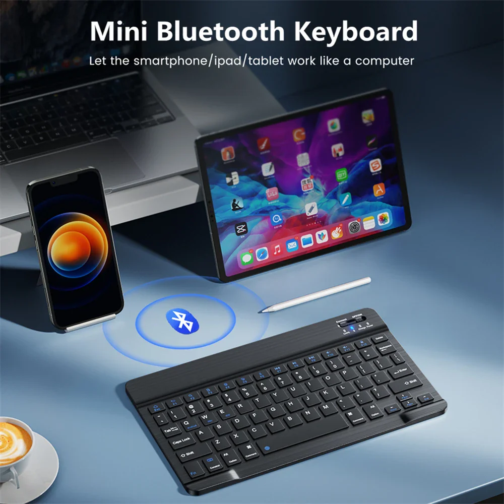 Compact Bluetooth Wireless Ultra-Quiet Keyboard & Mouse For IOS / Android /  Windows - Image 11