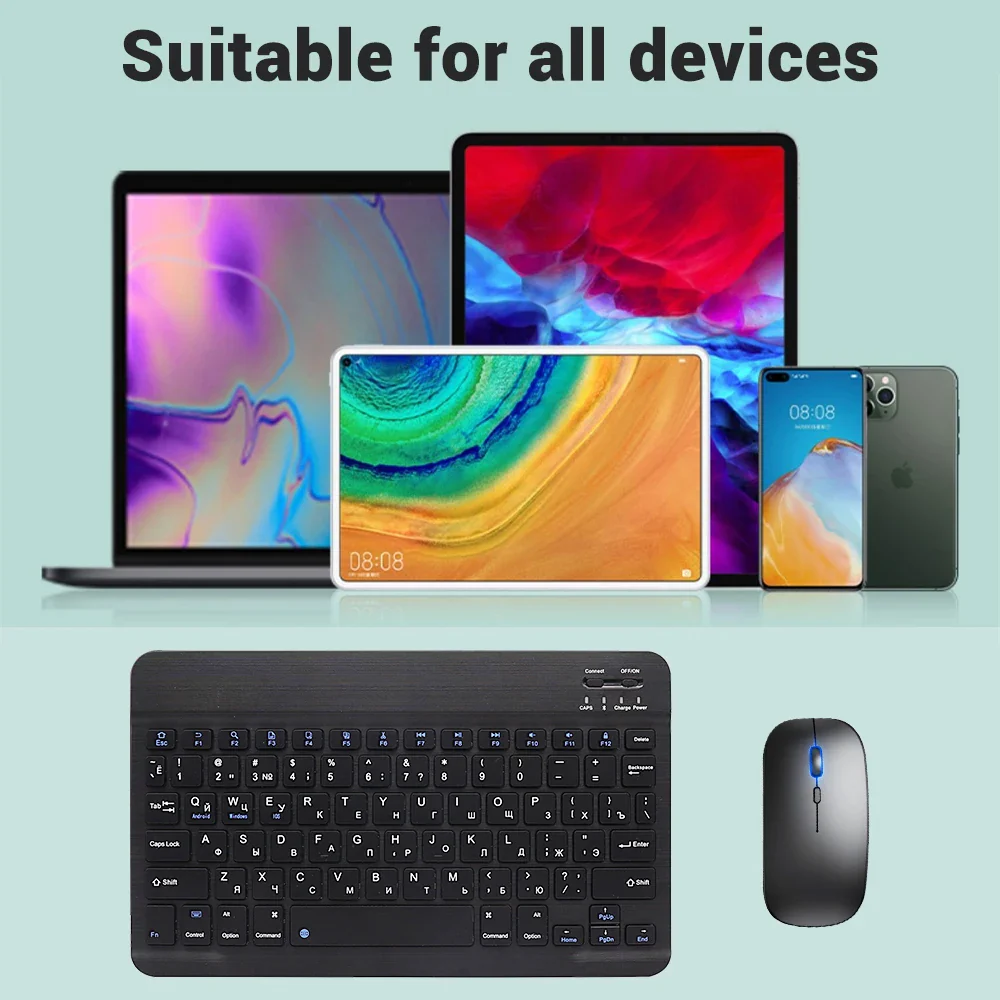 Compact Bluetooth Wireless Ultra-Quiet Keyboard & Mouse For IOS / Android /  Windows - Image 14