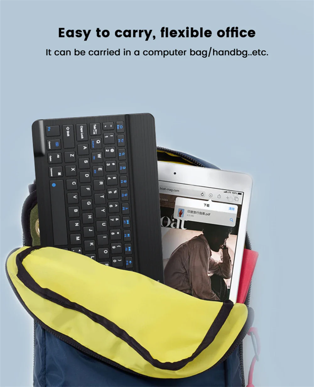 Compact Bluetooth Wireless Ultra-Quiet Keyboard & Mouse For IOS / Android /  Windows - Image 21