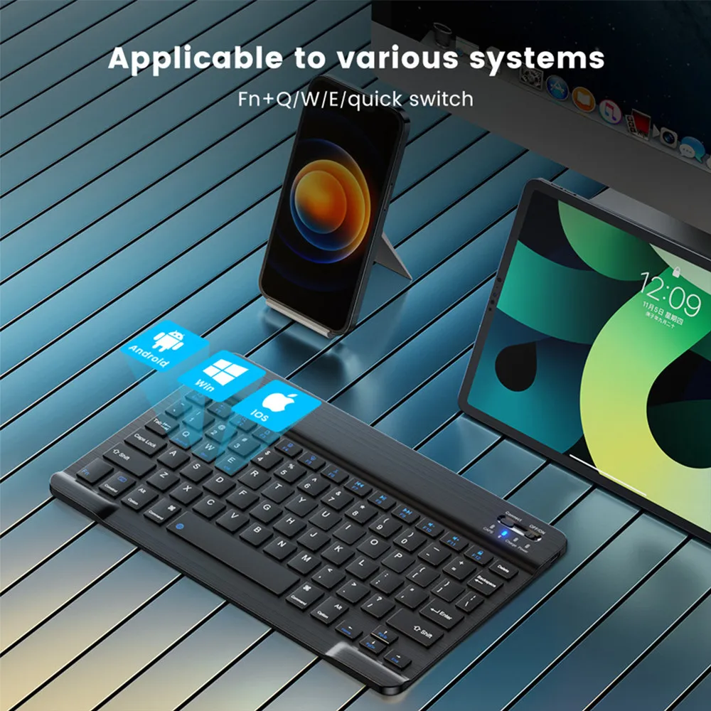 Compact Bluetooth Wireless Ultra-Quiet Keyboard & Mouse For IOS / Android /  Windows - Image 4