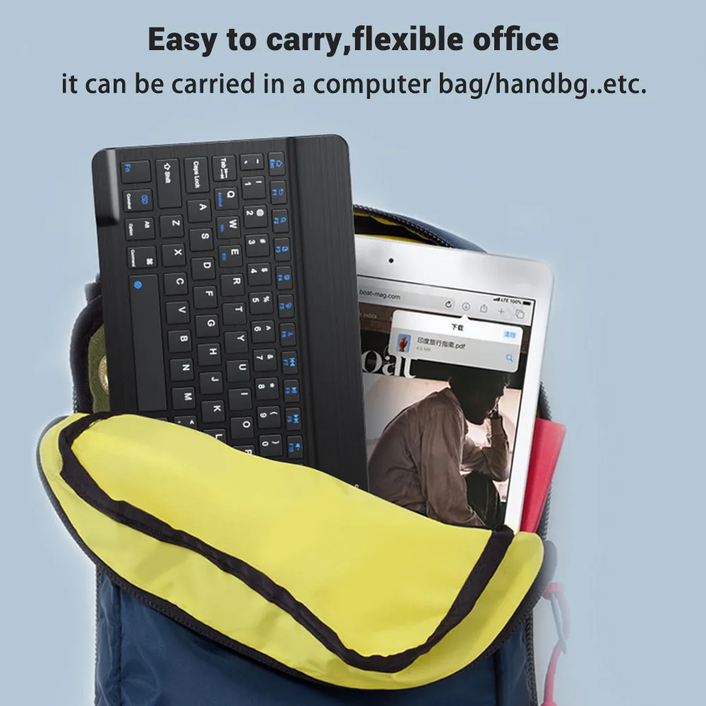 Compact Bluetooth Wireless Ultra-Quiet Keyboard & Mouse For IOS / Android /  Windows - Image 6