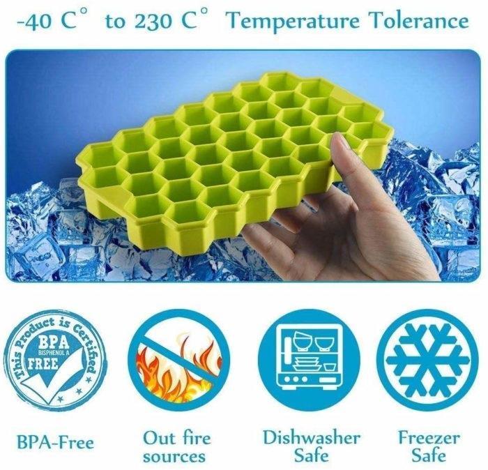 Honeycomb™ BPA-Free Silicone Ice Cube Tray With Lid ***2 pcs set*** - Image 5