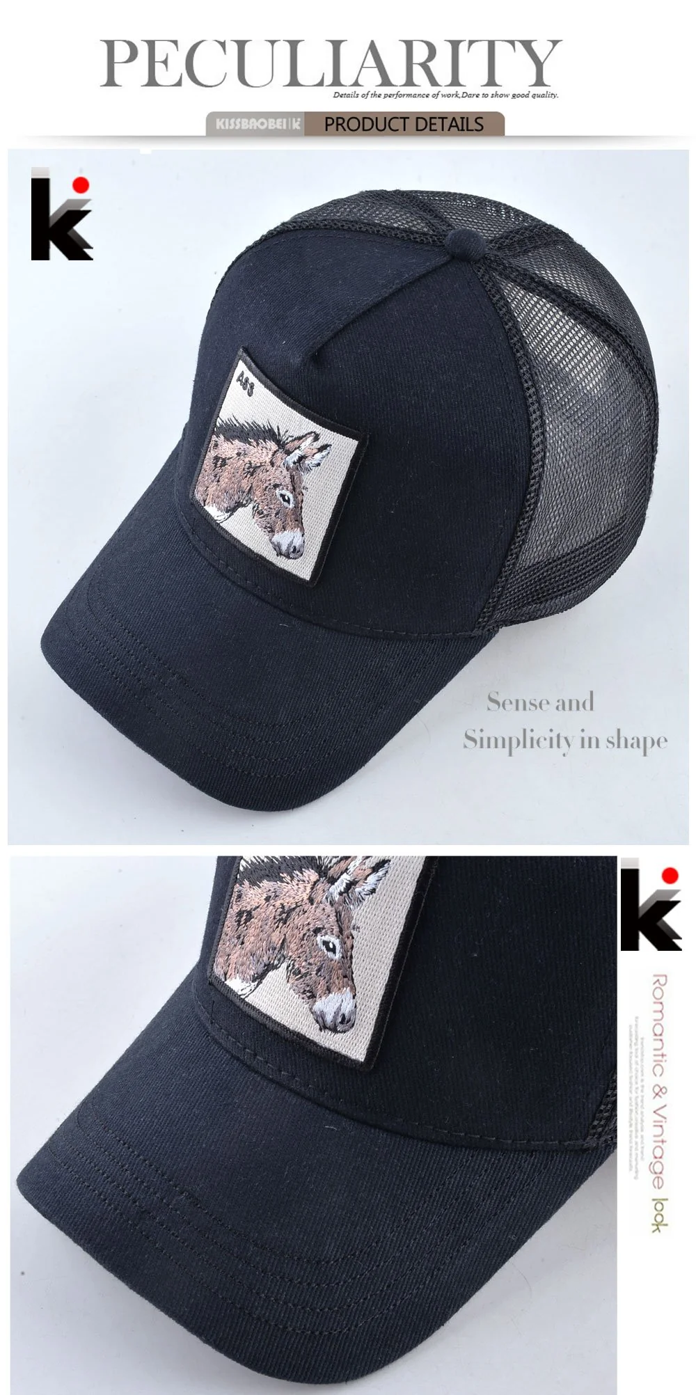 Stylish Animal Design Trucker Caps - Image 64