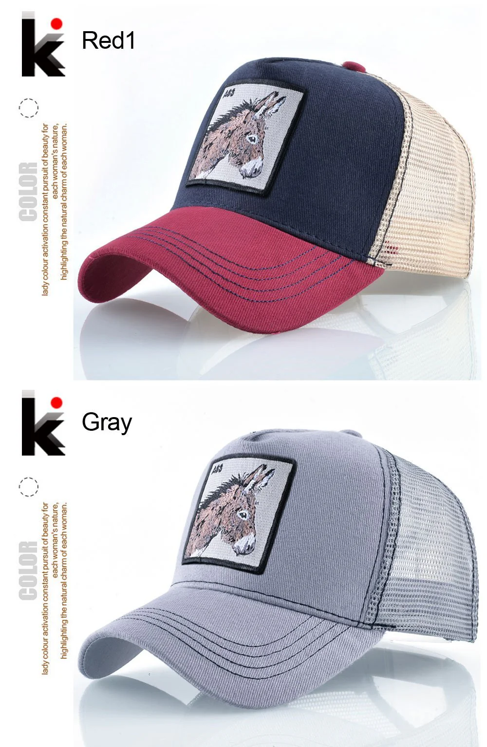 Stylish Animal Design Trucker Caps - Image 66