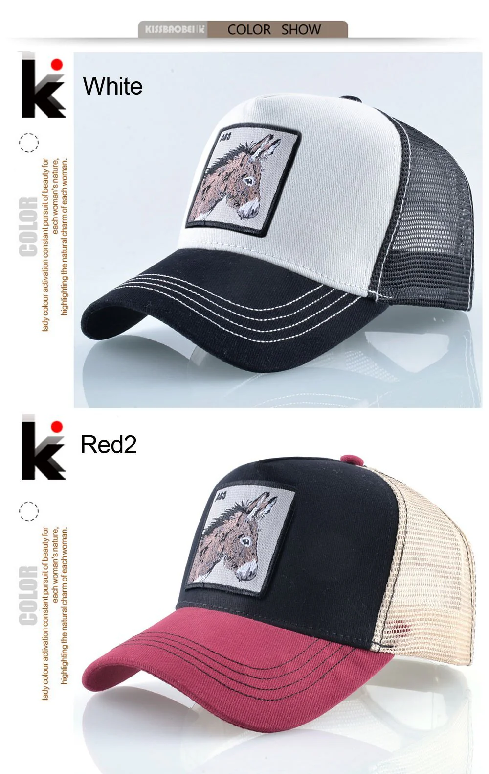 Stylish Animal Design Trucker Caps - Image 67