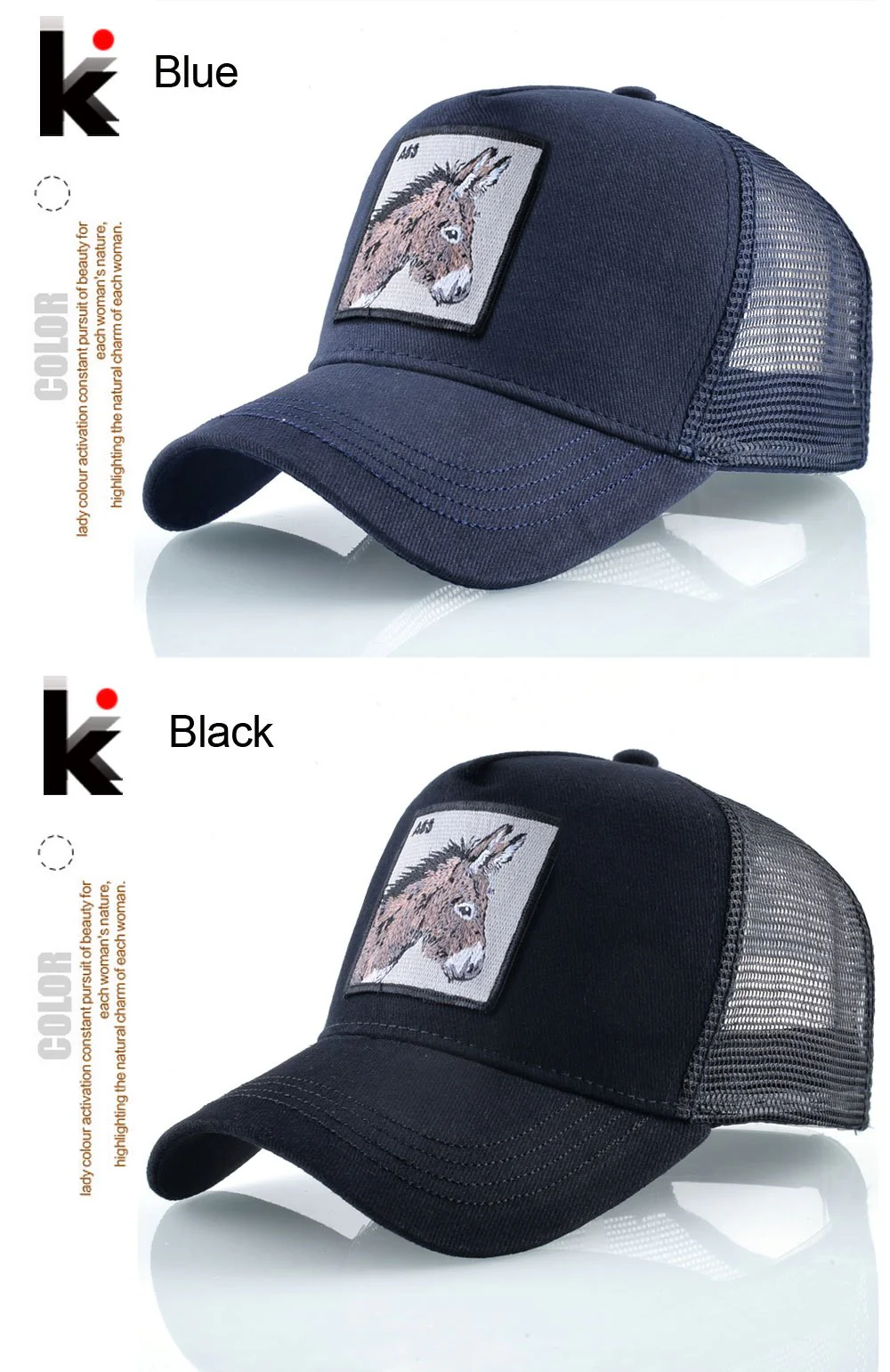 Stylish Animal Design Trucker Caps - Image 68