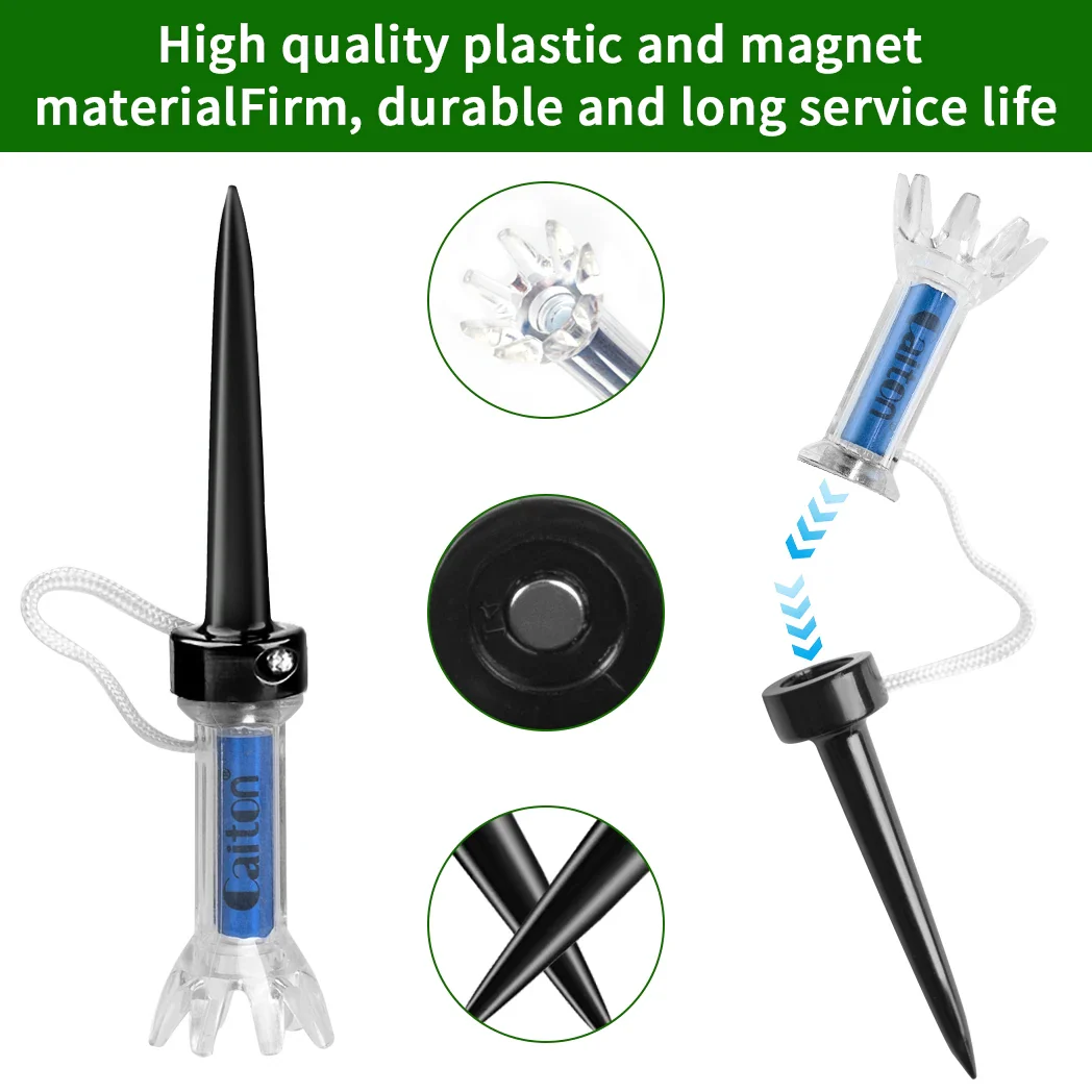 Caiton Magnetic 360° Zero-Bend Reusable Golf Tee Set (5pcs) - Image 11