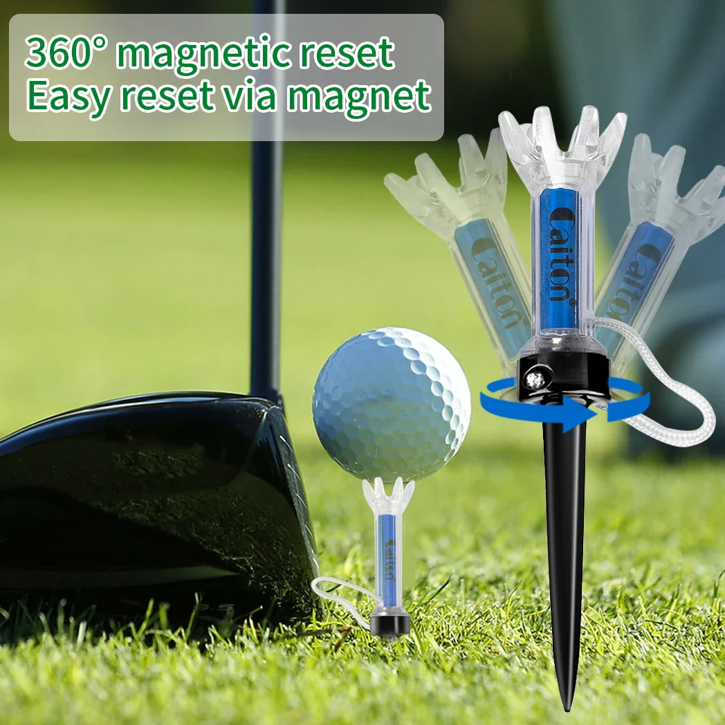 Caiton Magnetic 360° Zero-Bend Reusable Golf Tee Set (5pcs) - Image 2