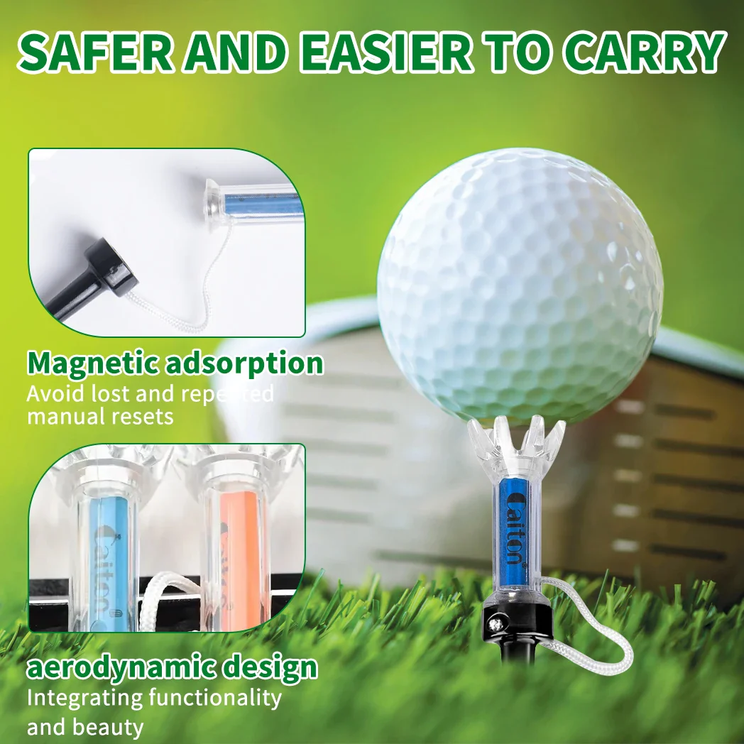 Caiton Magnetic 360° Zero-Bend Reusable Golf Tee Set (5pcs) - Image 3