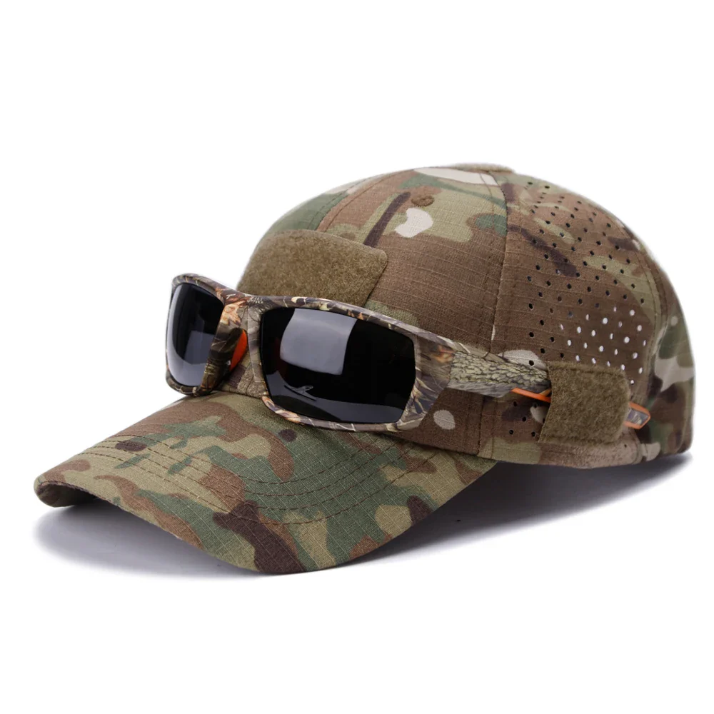 Durable & Lightweight Breathable Tactical Cap with Patented Glasses Holder Design