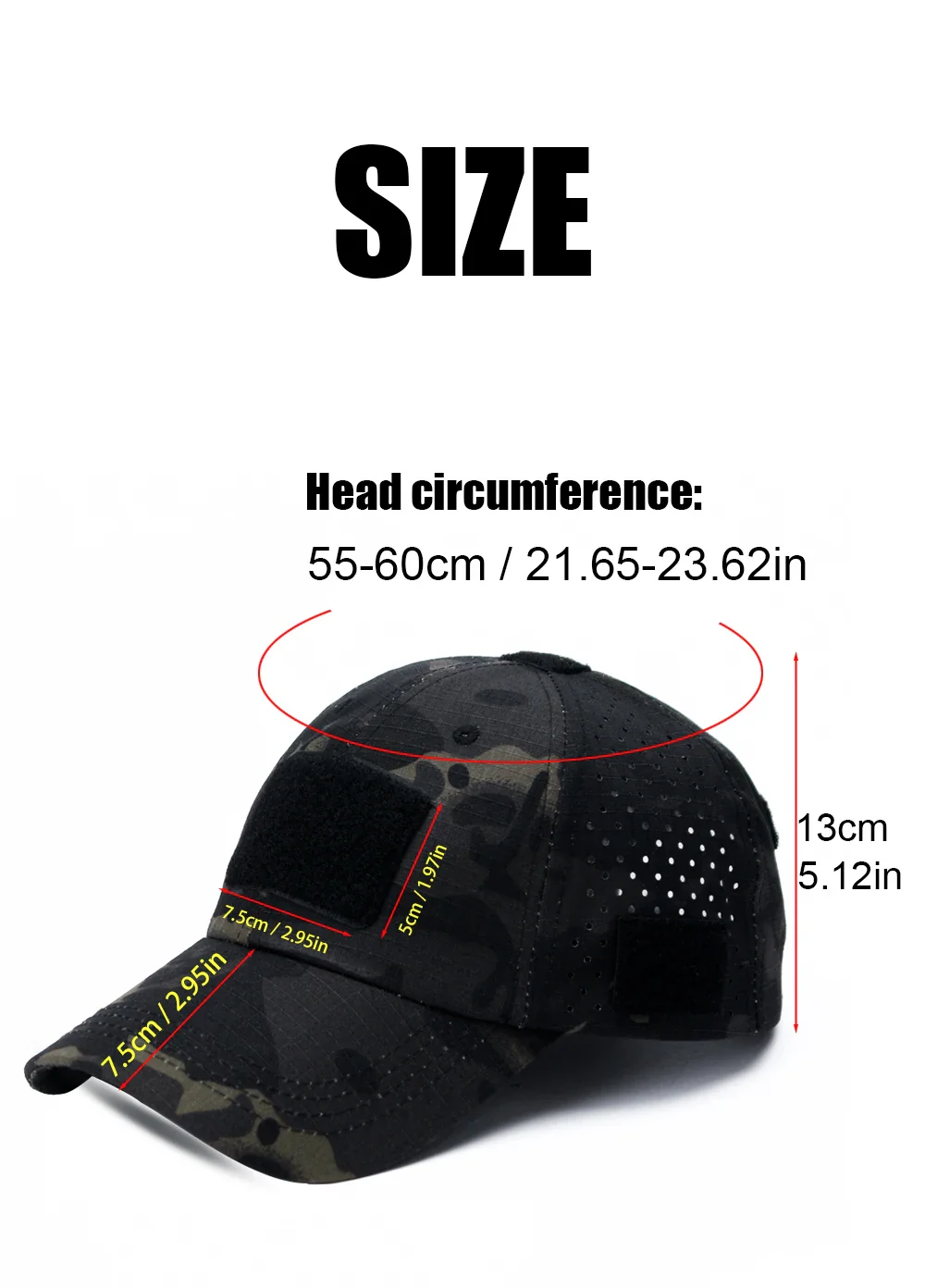 Durable & Lightweight Breathable Tactical Cap with Patented Glasses Holder Design - Image 10