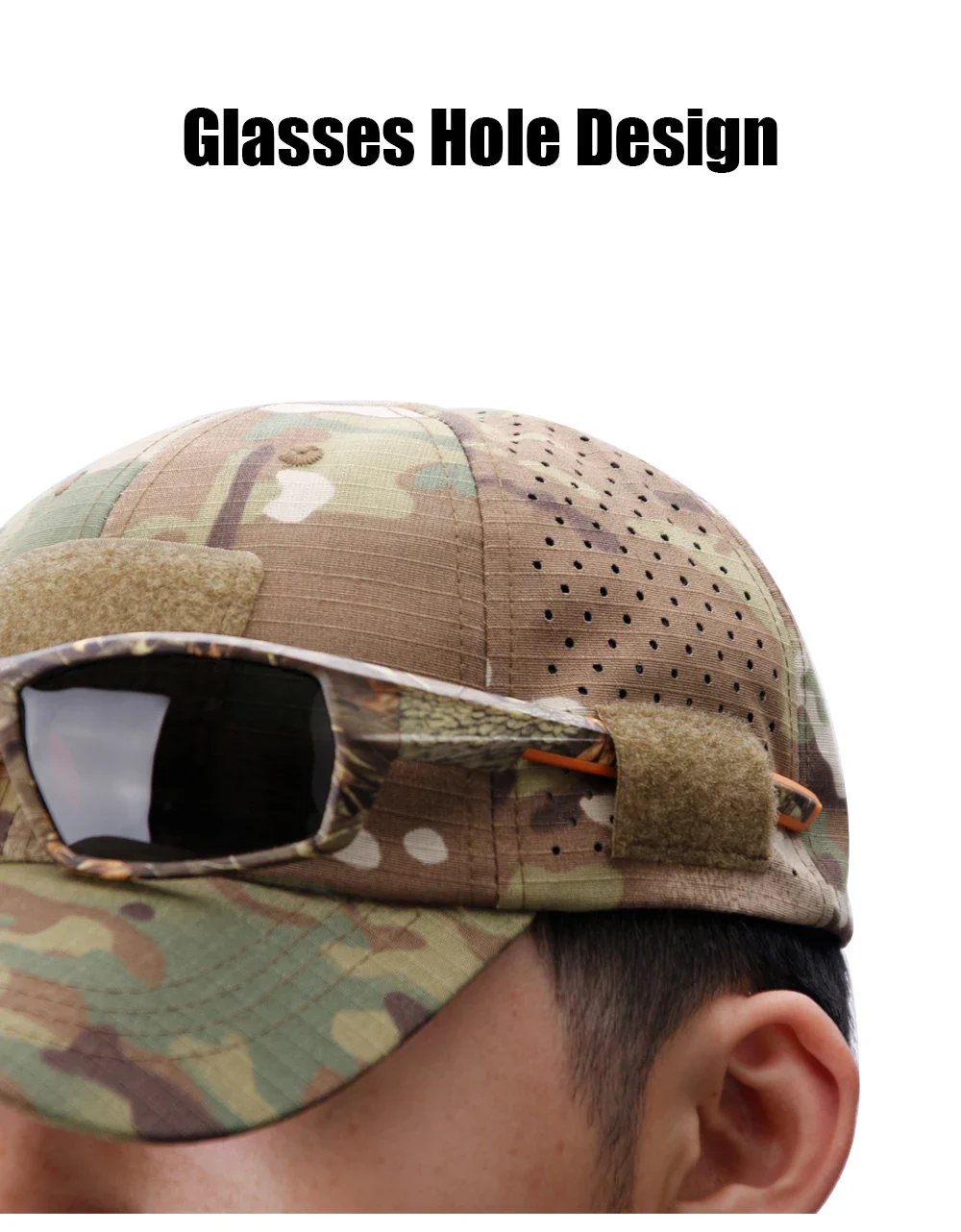 Durable & Lightweight Breathable Tactical Cap with Patented Glasses Holder Design - Image 11