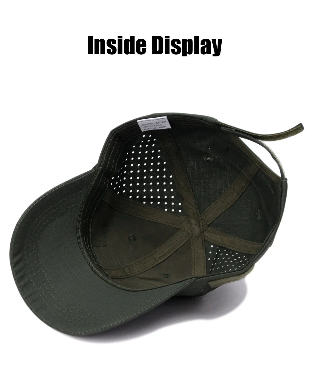Durable & Lightweight Breathable Tactical Cap with Patented Glasses Holder Design - Image 15