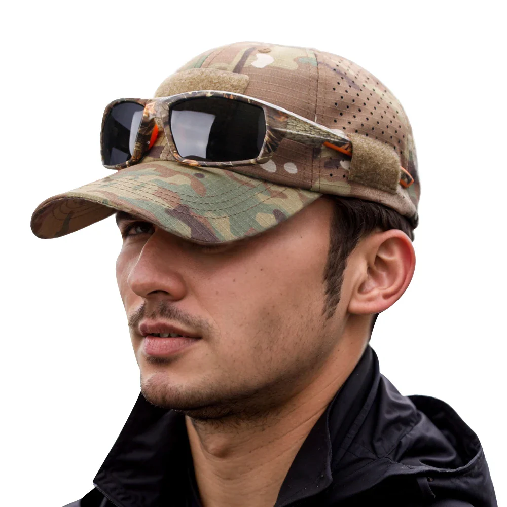 Durable & Lightweight Breathable Tactical Cap with Patented Glasses Holder Design - Image 2