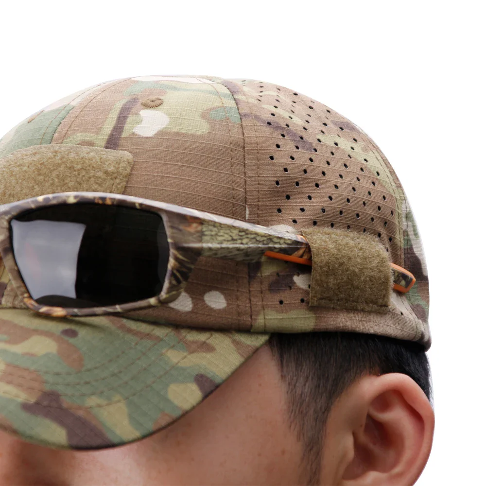 Durable & Lightweight Breathable Tactical Cap with Patented Glasses Holder Design - Image 3