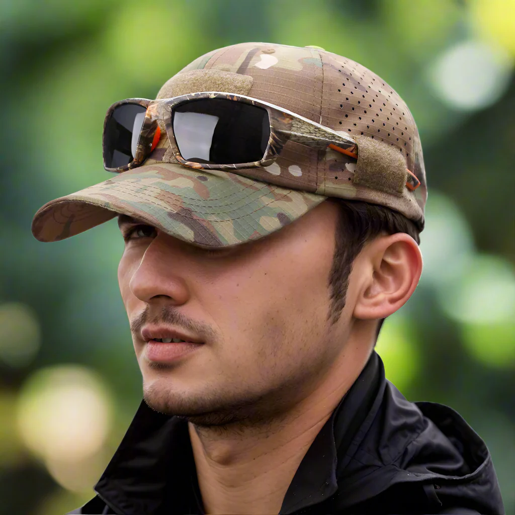 Durable & Lightweight Breathable Tactical Cap with Patented Glasses Holder Design - Image 31