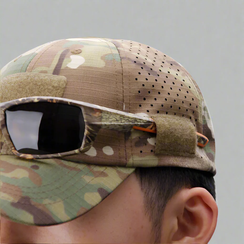 Durable & Lightweight Breathable Tactical Cap with Patented Glasses Holder Design - Image 32