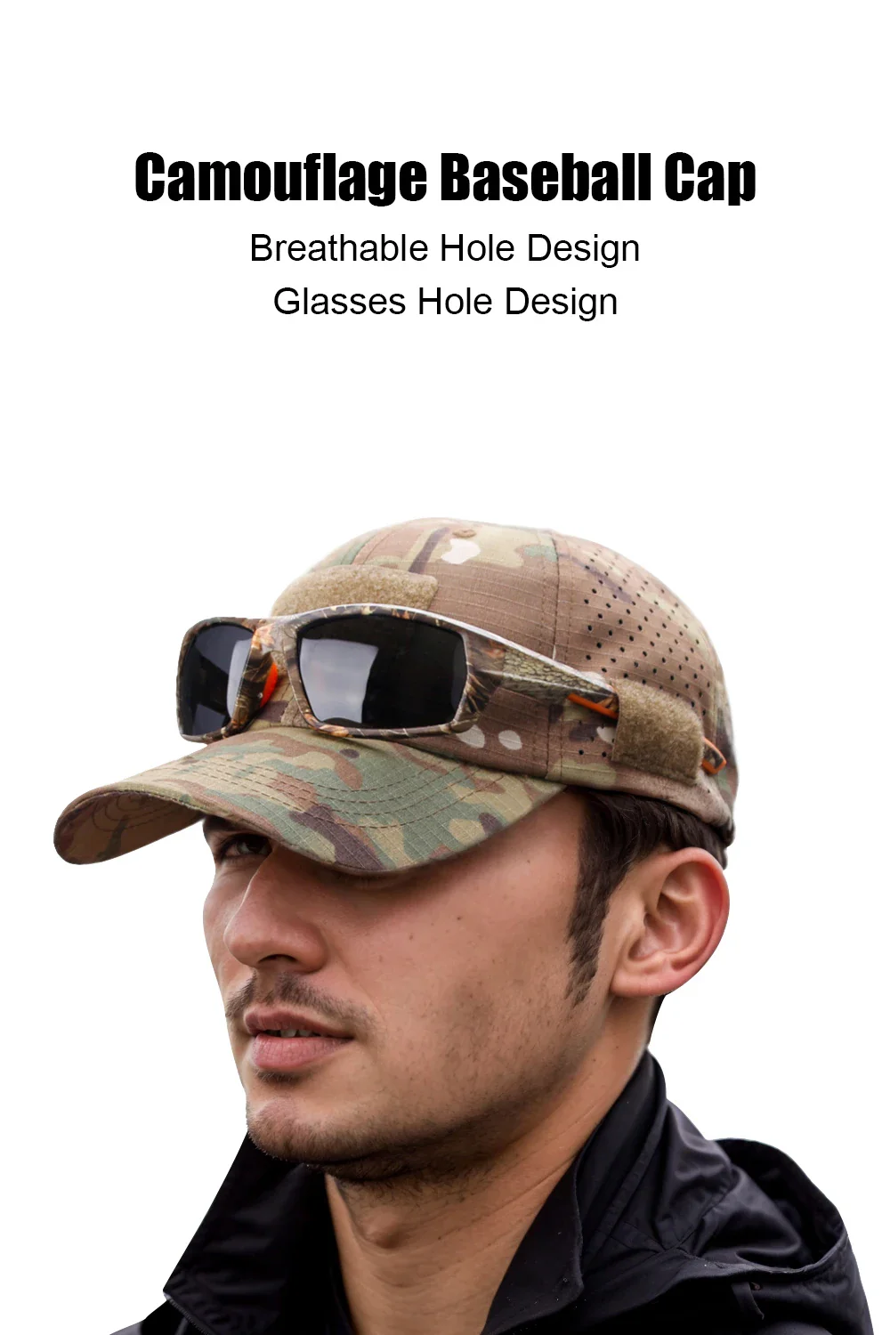 Durable & Lightweight Breathable Tactical Cap with Patented Glasses Holder Design - Image 8