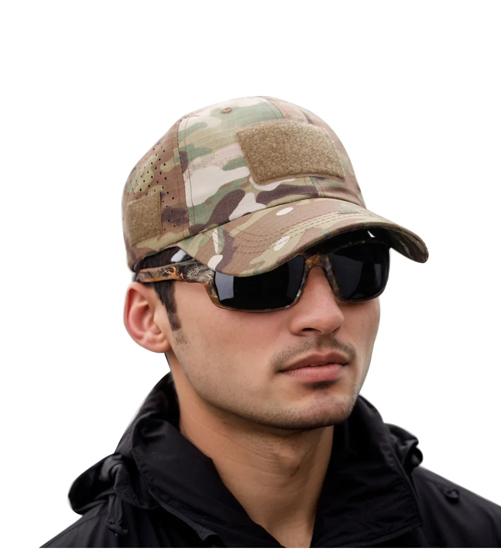 Durable & Lightweight Breathable Tactical Cap with Patented Glasses Holder Design - Image 9