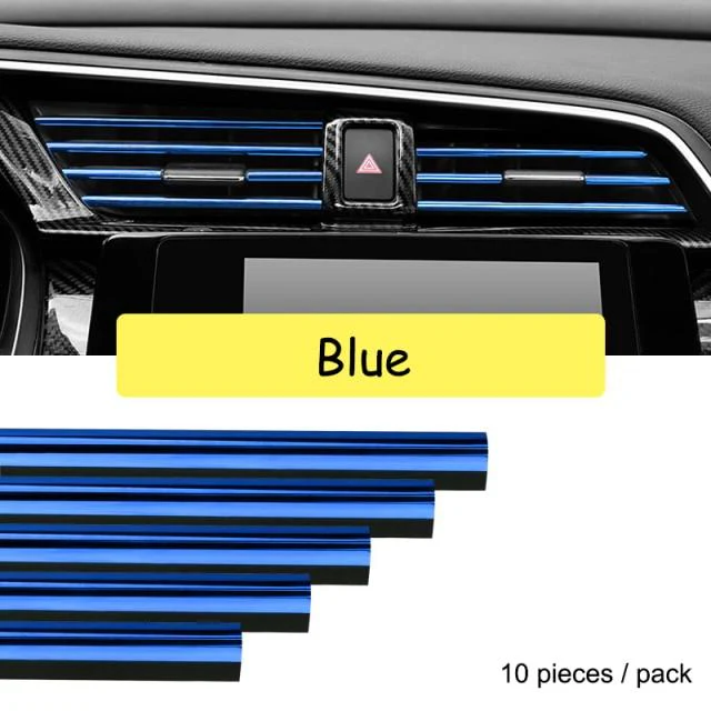 Stylish Car AC Vent Decor Strips (10 pcs) - Image 11
