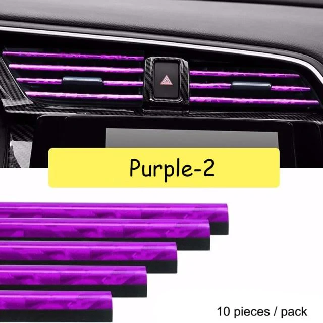 Stylish Car AC Vent Decor Strips (10 pcs) - Image 12