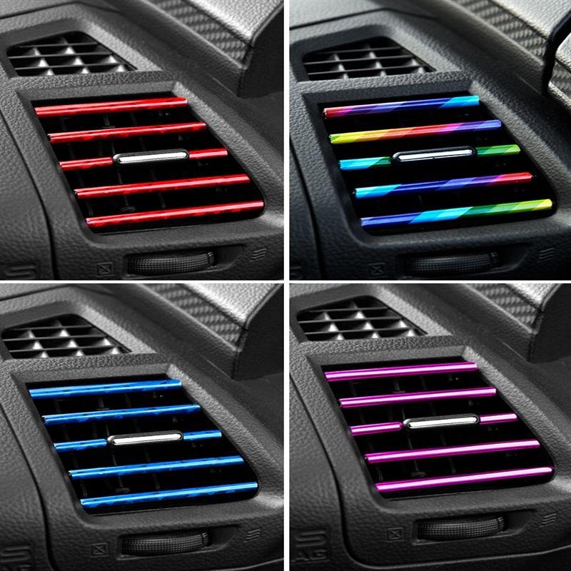 Stylish Car AC Vent Decor Strips (10 pcs) - Image 2