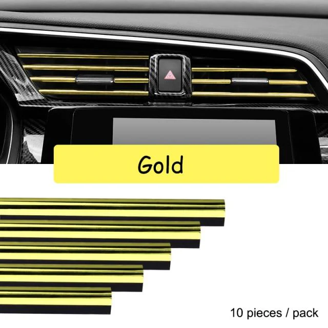 Stylish Car AC Vent Decor Strips (10 pcs) - Image 3