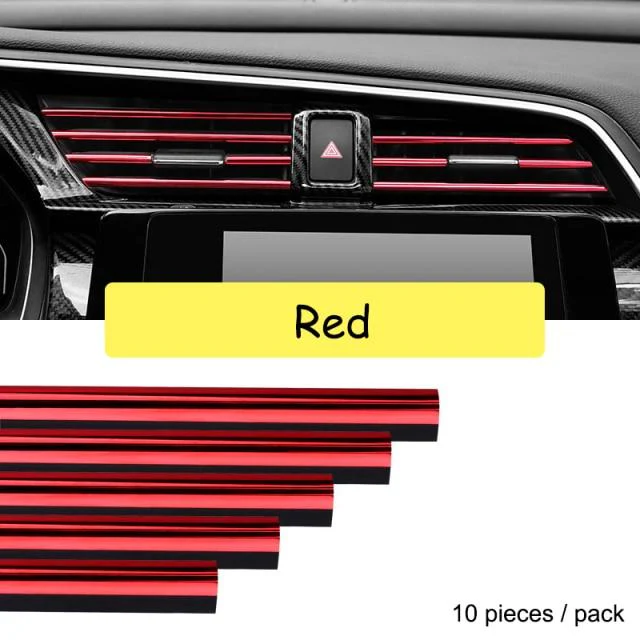 Stylish Car AC Vent Decor Strips (10 pcs) - Image 5