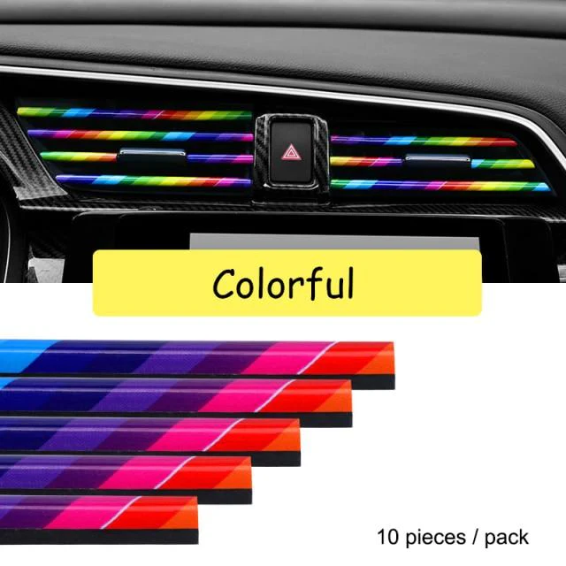 Stylish Car AC Vent Decor Strips (10 pcs) - Image 6