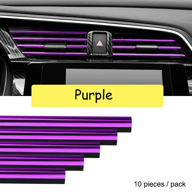 Stylish Car AC Vent Decor Strips (10 pcs) - Image 7
