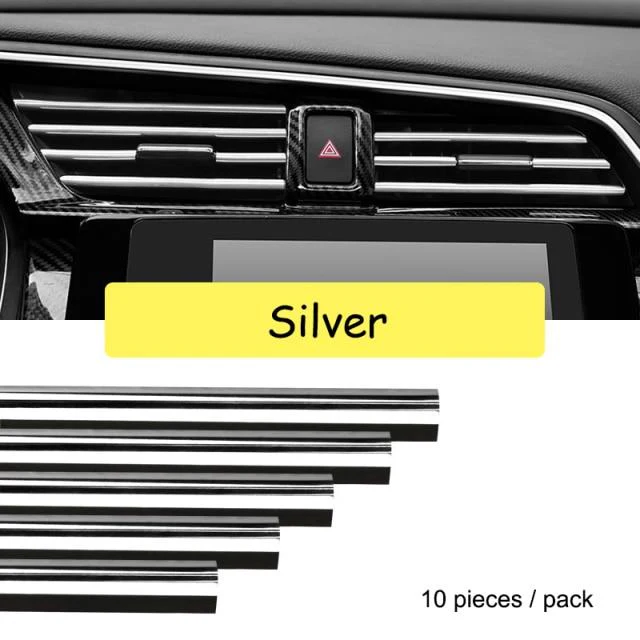 Stylish Car AC Vent Decor Strips (10 pcs) - Image 9