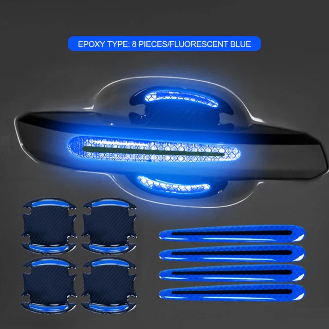 Reflective Car Door Handle Protection 3D Sticker (8 Pcs) - Image 11
