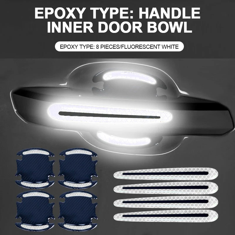 Reflective Car Door Handle Protection 3D Sticker (8 Pcs) - Image 12