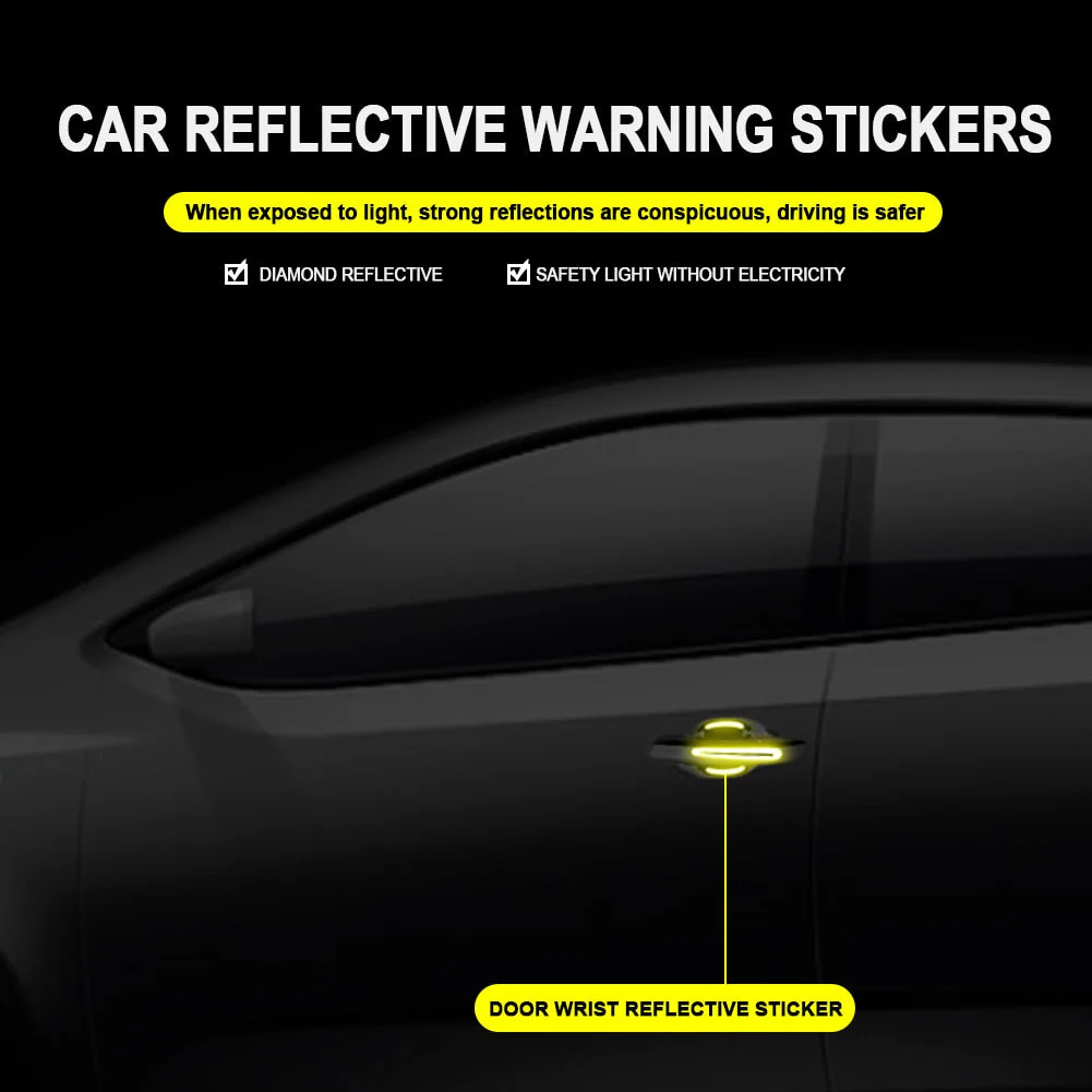 Reflective Car Door Handle Protection 3D Sticker (8 Pcs) - Image 5
