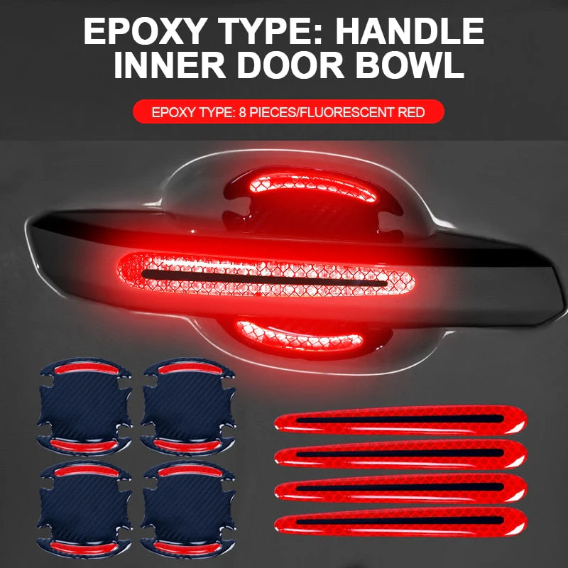 Reflective Car Door Handle Protection 3D Sticker (8 Pcs) - Image 6