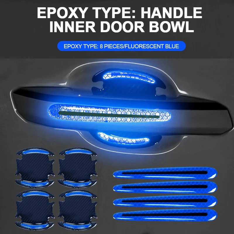 Reflective Car Door Handle Protection 3D Sticker (8 Pcs) - Image 7