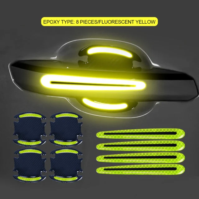 Reflective Car Door Handle Protection 3D Sticker (8 Pcs) - Image 8