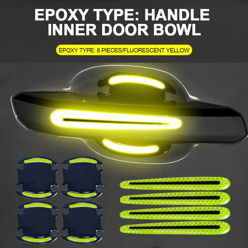 Reflective Car Door Handle Protection 3D Sticker (8 Pcs) - Image 9