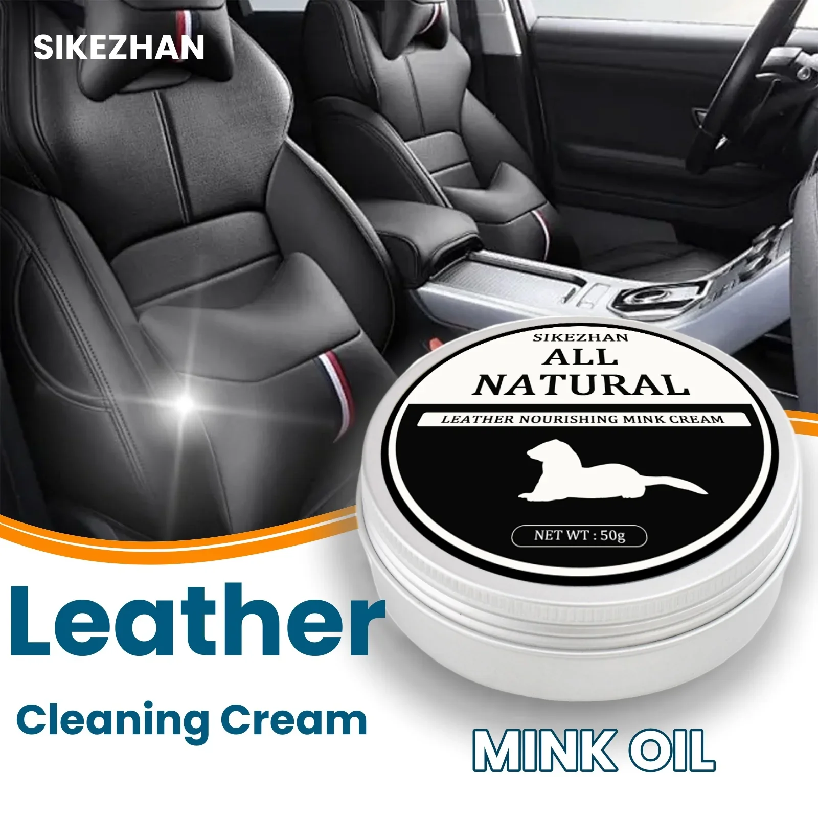 Car Deep Clean & Restore 3-in-1 Long-Lasting Protection Ultimate Leather Care Cream