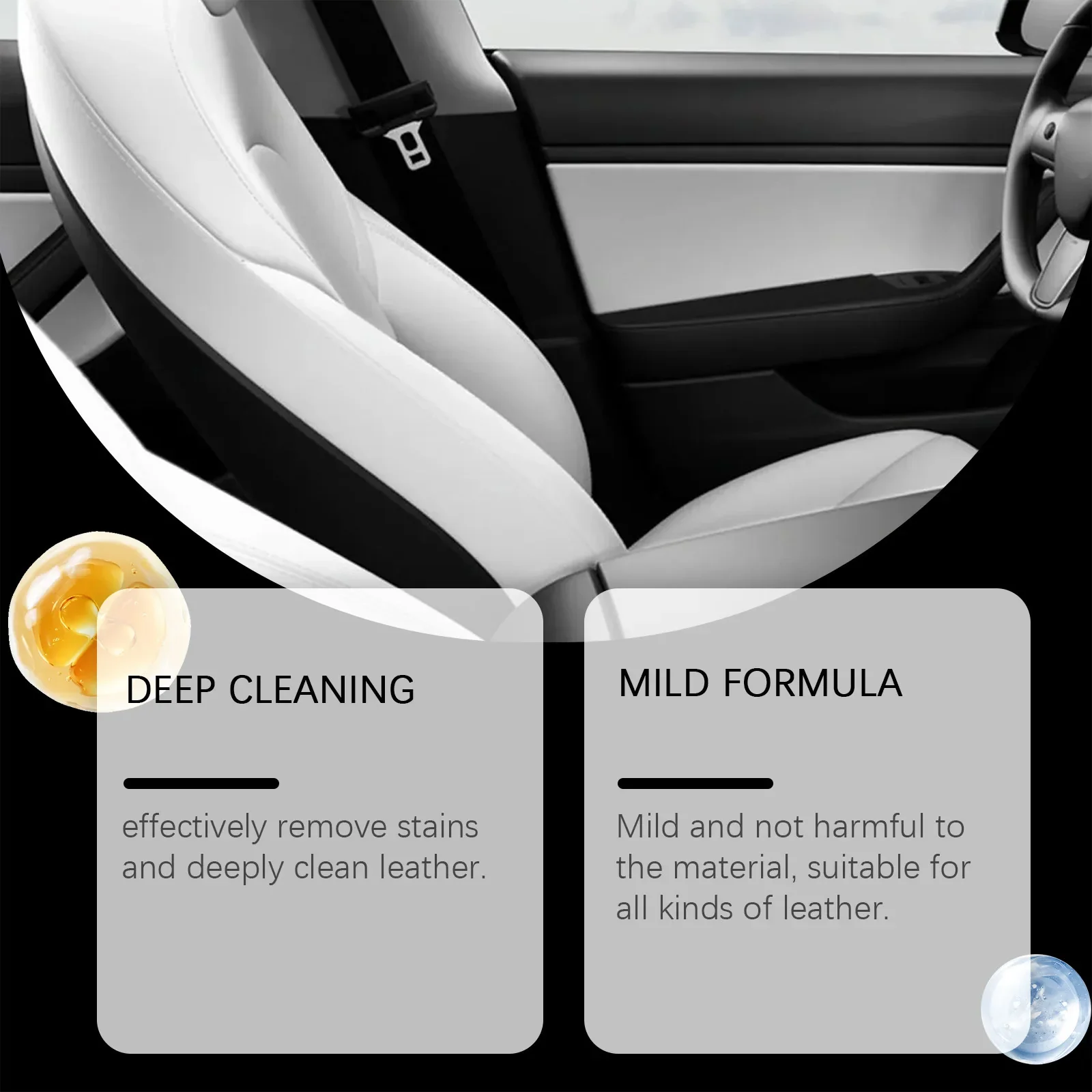 Car Deep Clean & Restore 3-in-1 Long-Lasting Protection Ultimate Leather Care Cream - Image 2