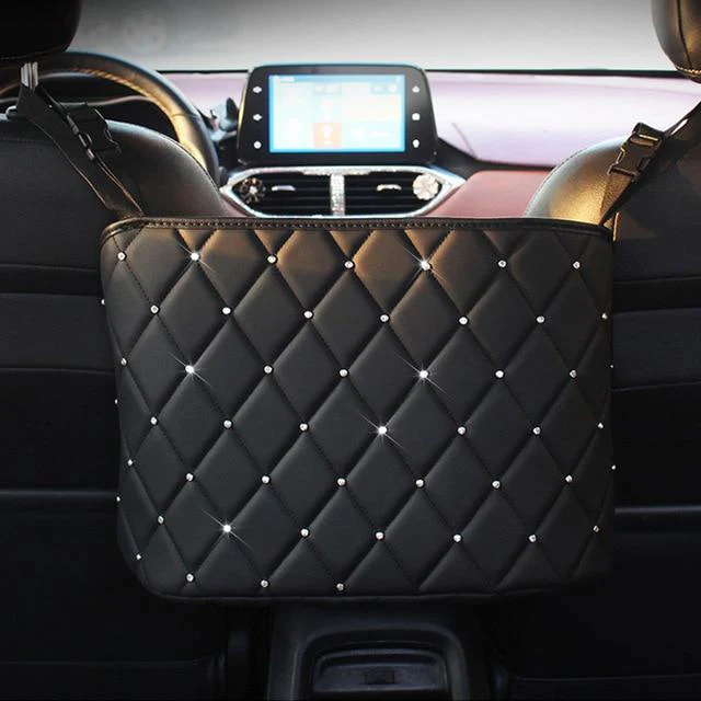 Car Luxury Leather Organizer & Handbag Holder - Image 3