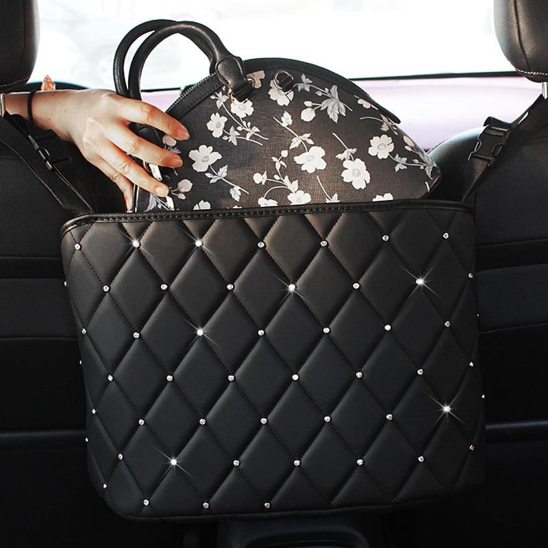 Car Luxury Leather Organizer & Handbag Holder - Image 4