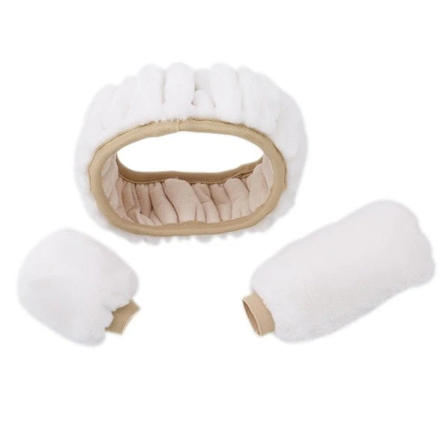 Warm Plush Car Steering Wheel Cover Set - Image 4
