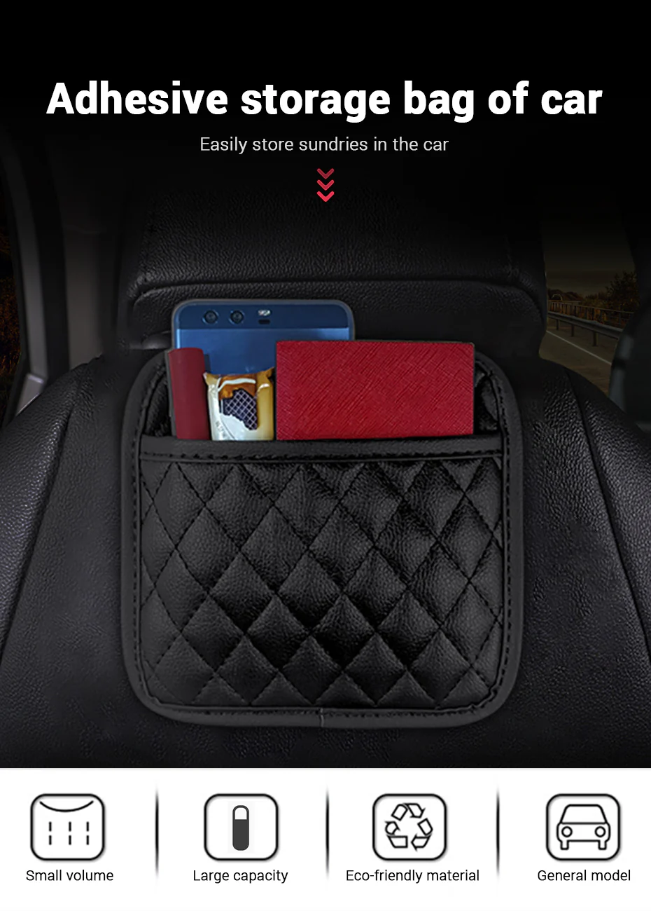 Self-adhesive Car Organizer Storage Pocket - Image 7